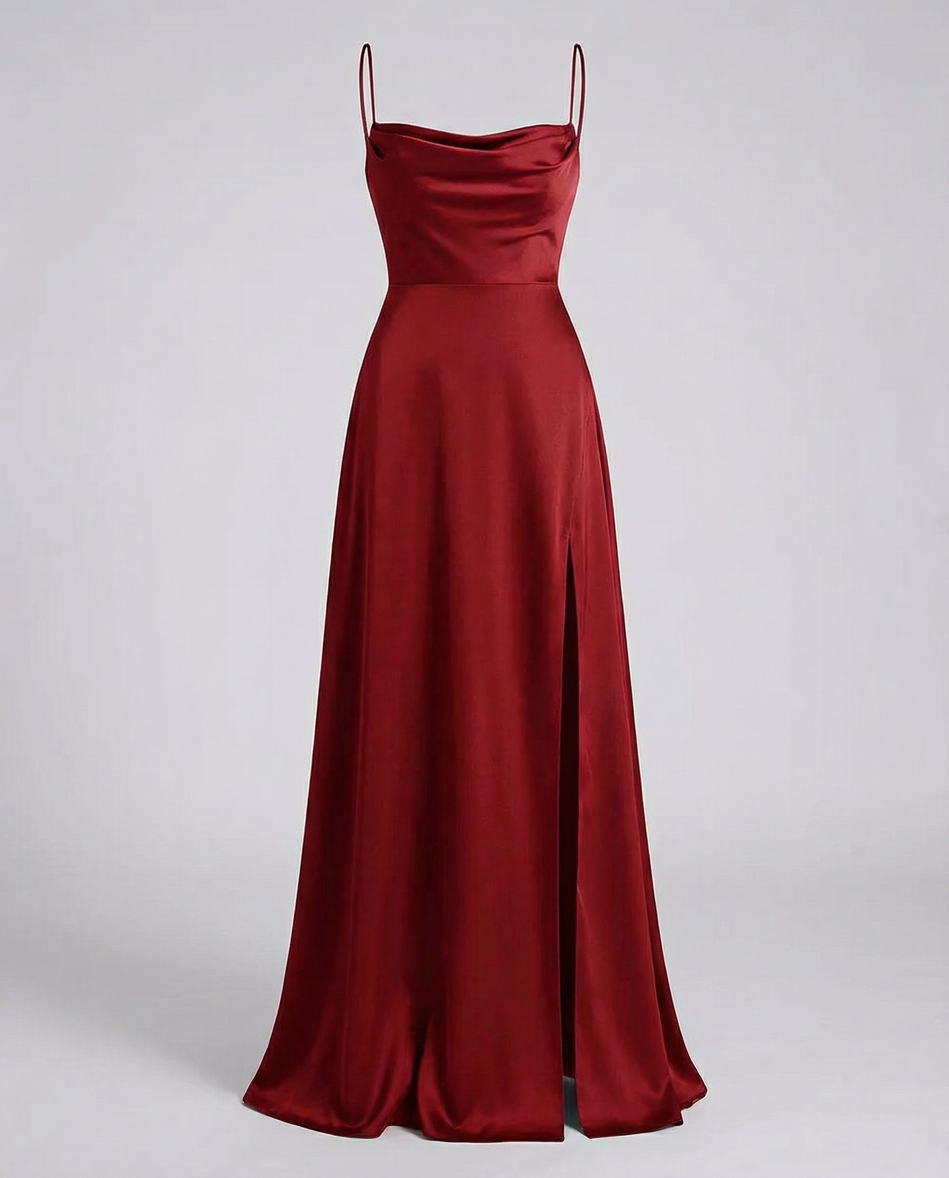 Robe Longue Satinée Femme | Élégante, Fente Haute | Robe de Soirée