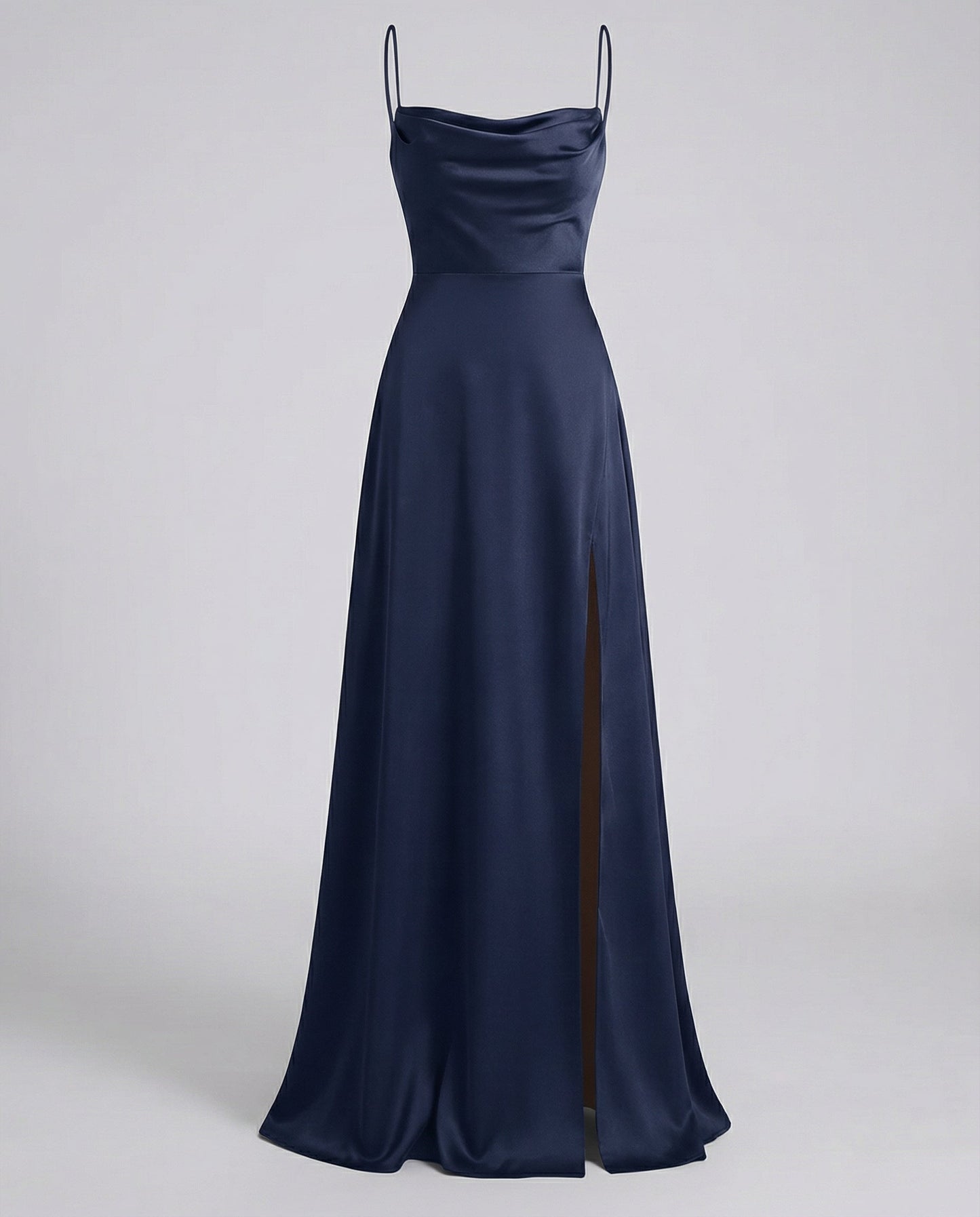 Robe Longue Satinée Femme | Élégante, Fente Haute | Robe de Soirée