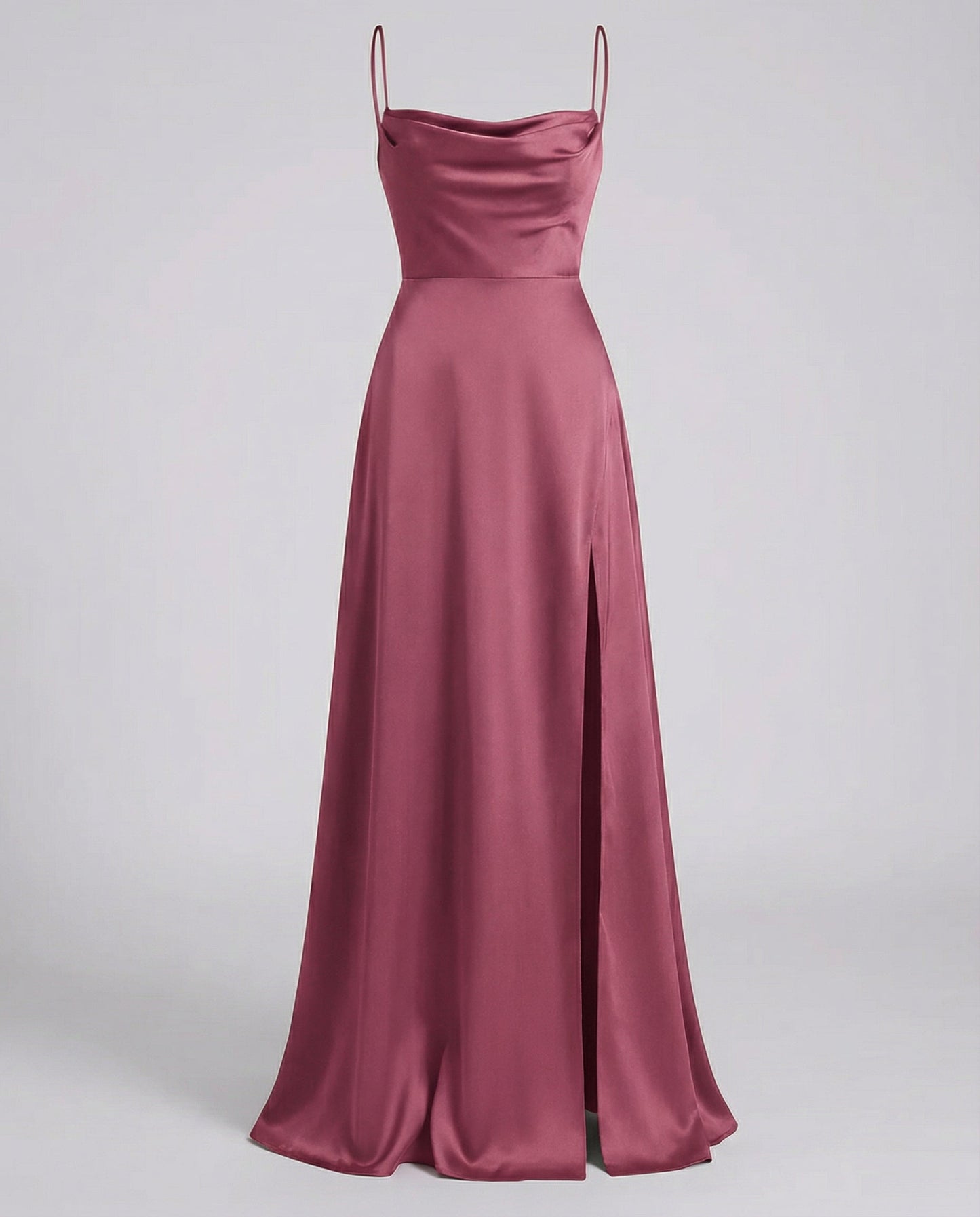 Robe Longue Satinée Femme | Élégante, Fente Haute | Robe de Soirée
