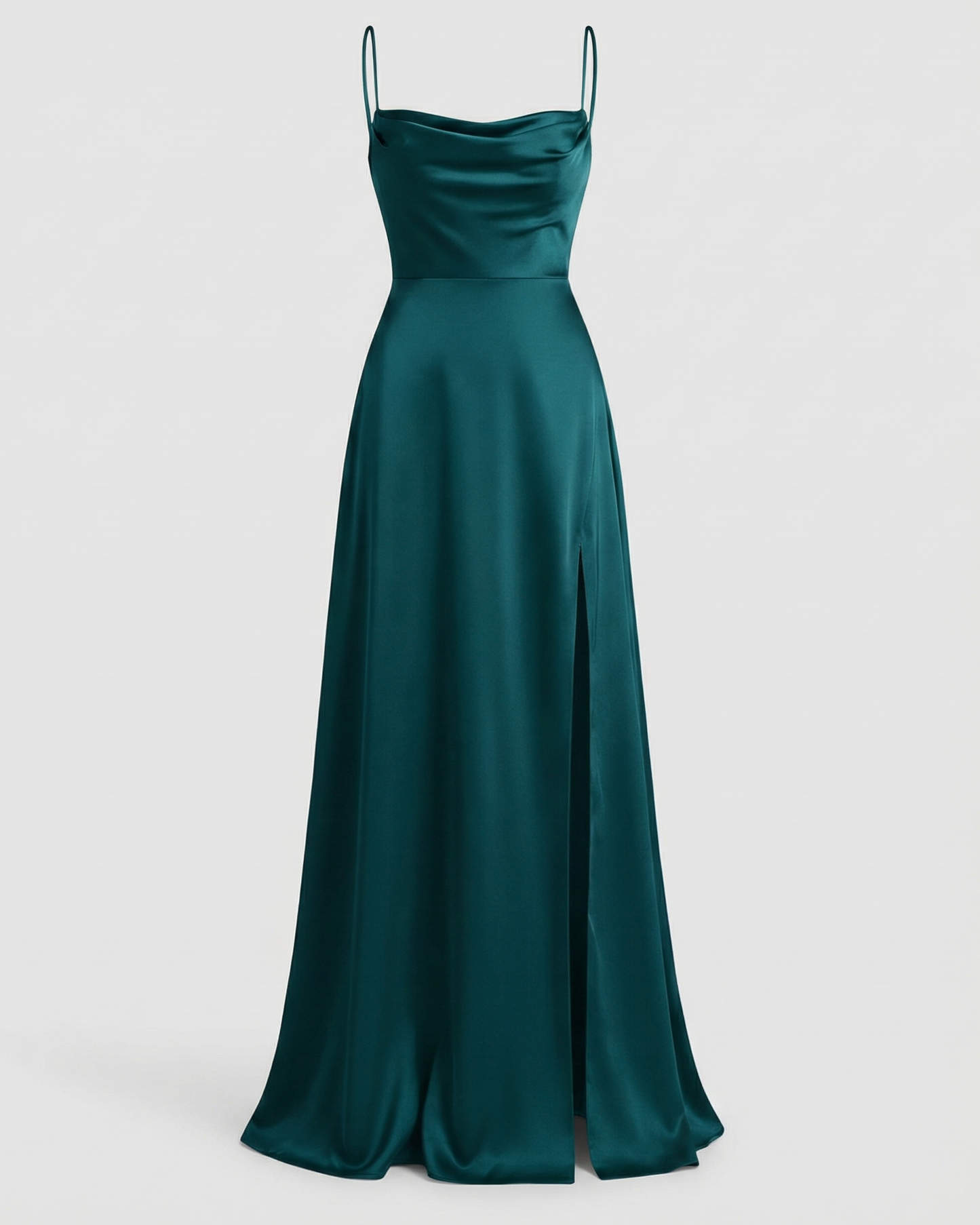 Robe Longue Satinée Femme | Élégante, Fente Haute | Robe de Soirée