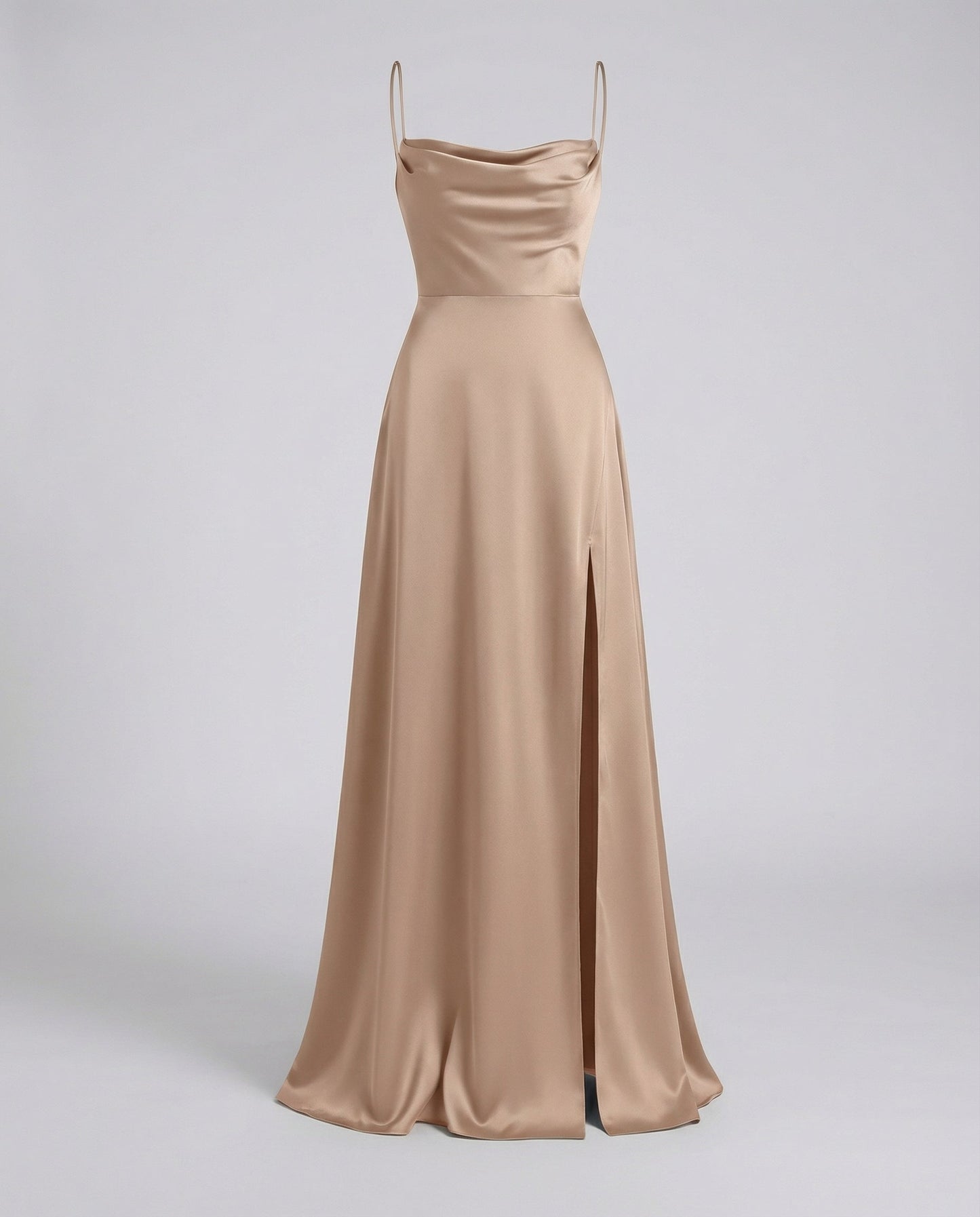 Robe Longue Satinée Femme | Élégante, Fente Haute | Robe de Soirée