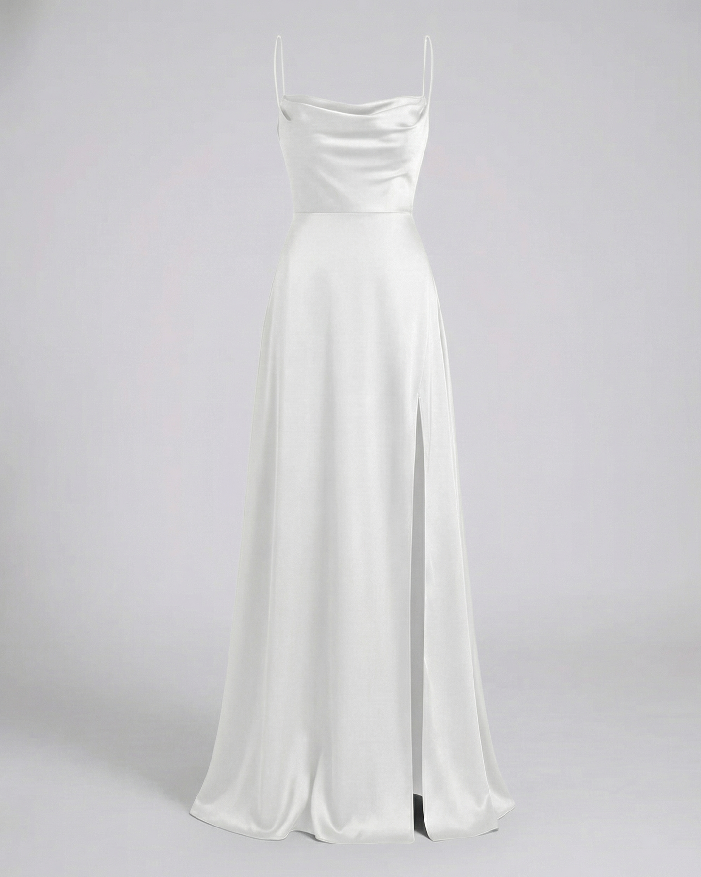Robe Longue Satinée Femme | Élégante, Fente Haute | Robe de Soirée
