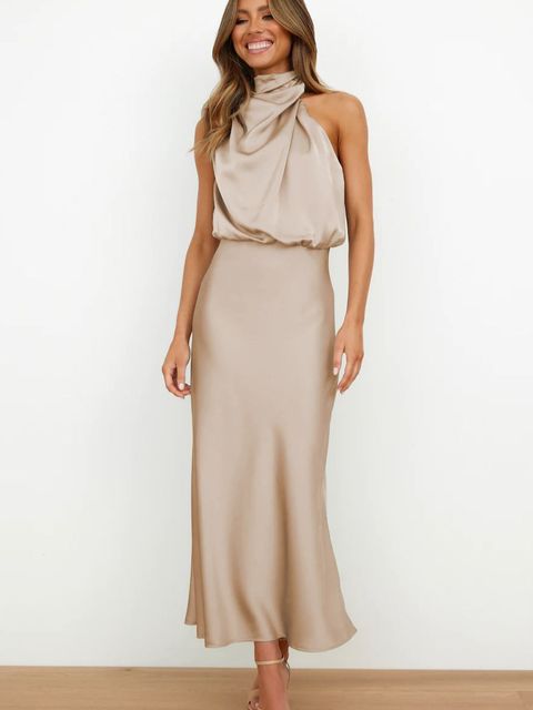Robe de soirée maxi - cocktail - épaules dénudées - élégante