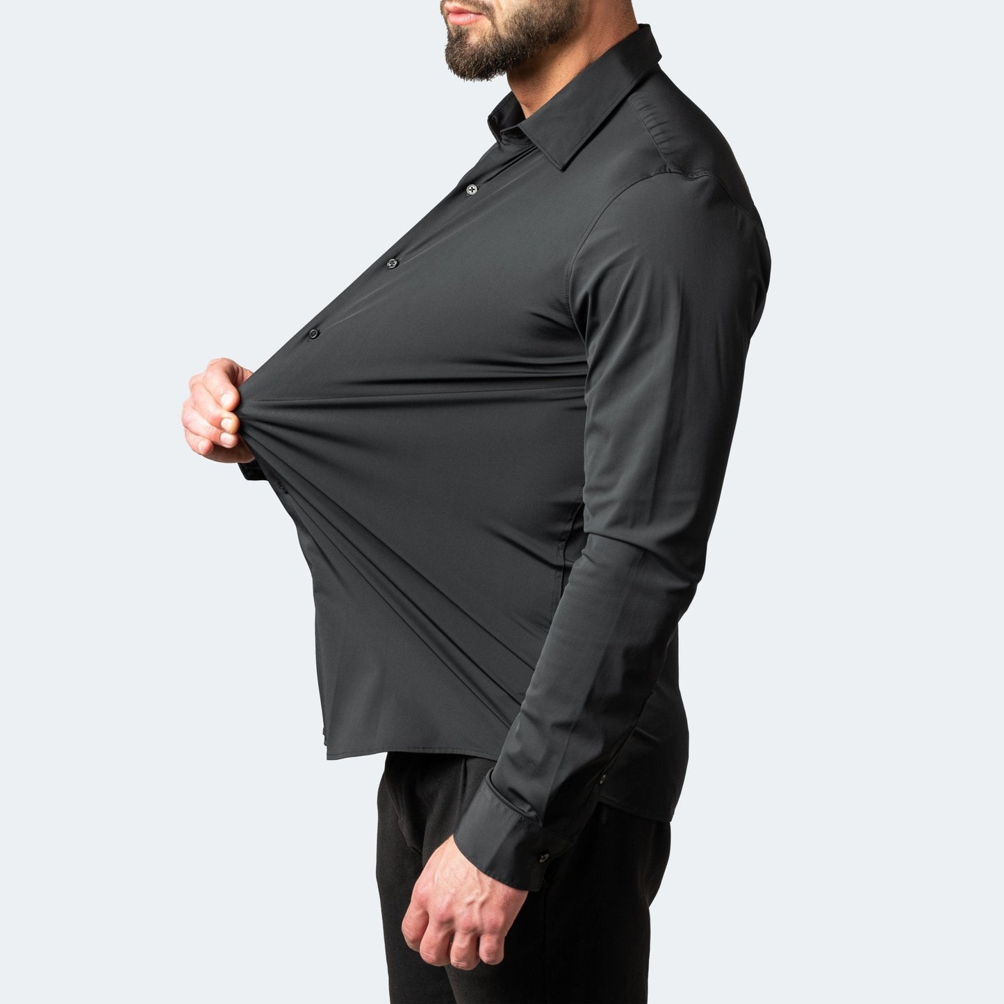 Chemise Homme Boutons | Blanc, Stretch Sans Repassage