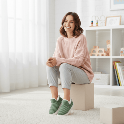 Chaussons thermiques doublure polaire mixte antidérapants intérieur