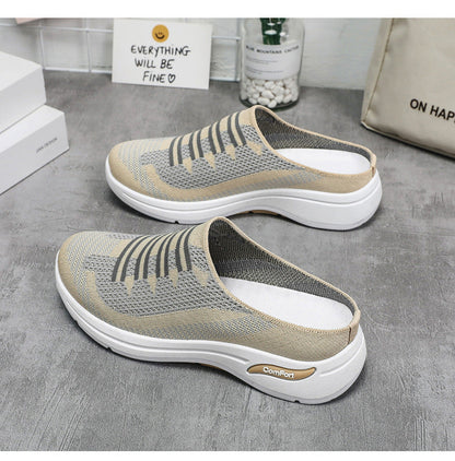 Baskets slip-on tricot respirantes légères profil bas