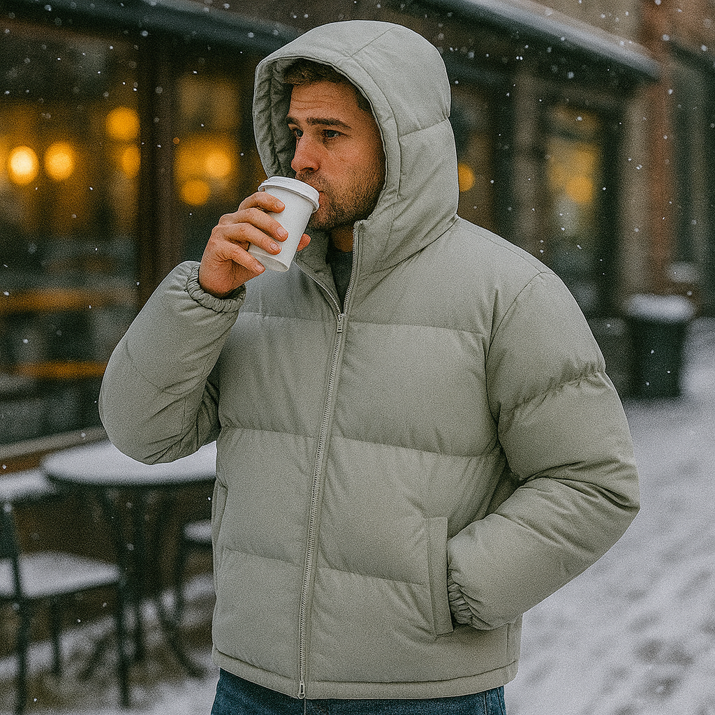 Veste de ski d'hiver pour homme Donsjas avec capuche Regular Fit