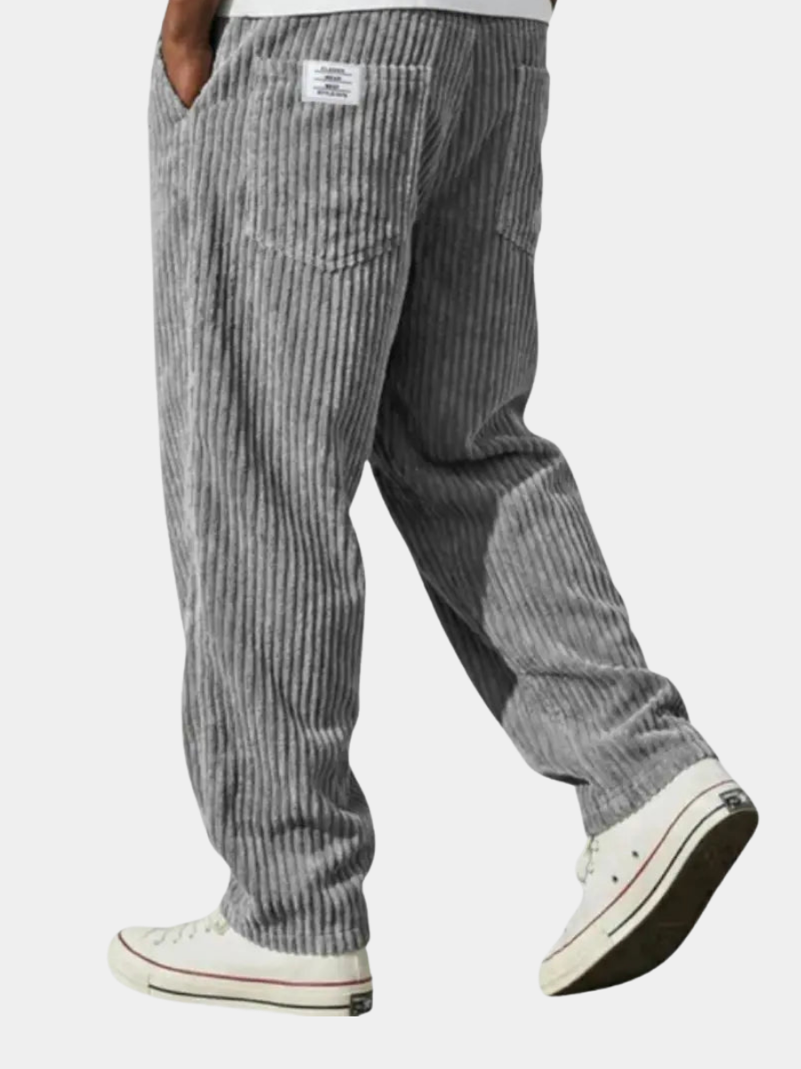 Pantalon homme texturé à cordon de serrage coupe décontractée disponible en plusieurs couleurs