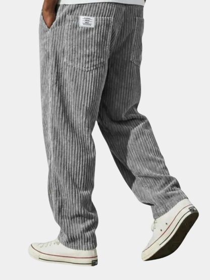 Pantalon homme texturé à cordon de serrage coupe décontractée disponible en plusieurs couleurs
