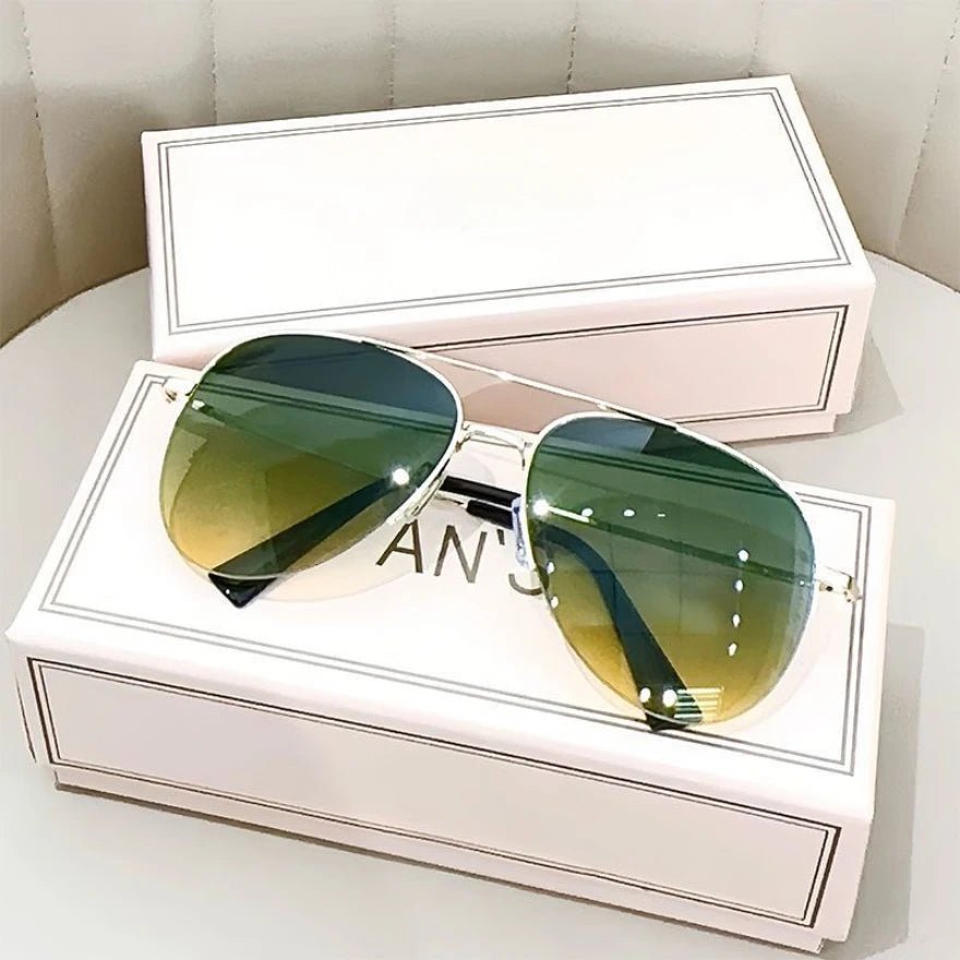 Lunettes de soleil pilote | Verres dégradés, protection UV400 homme
