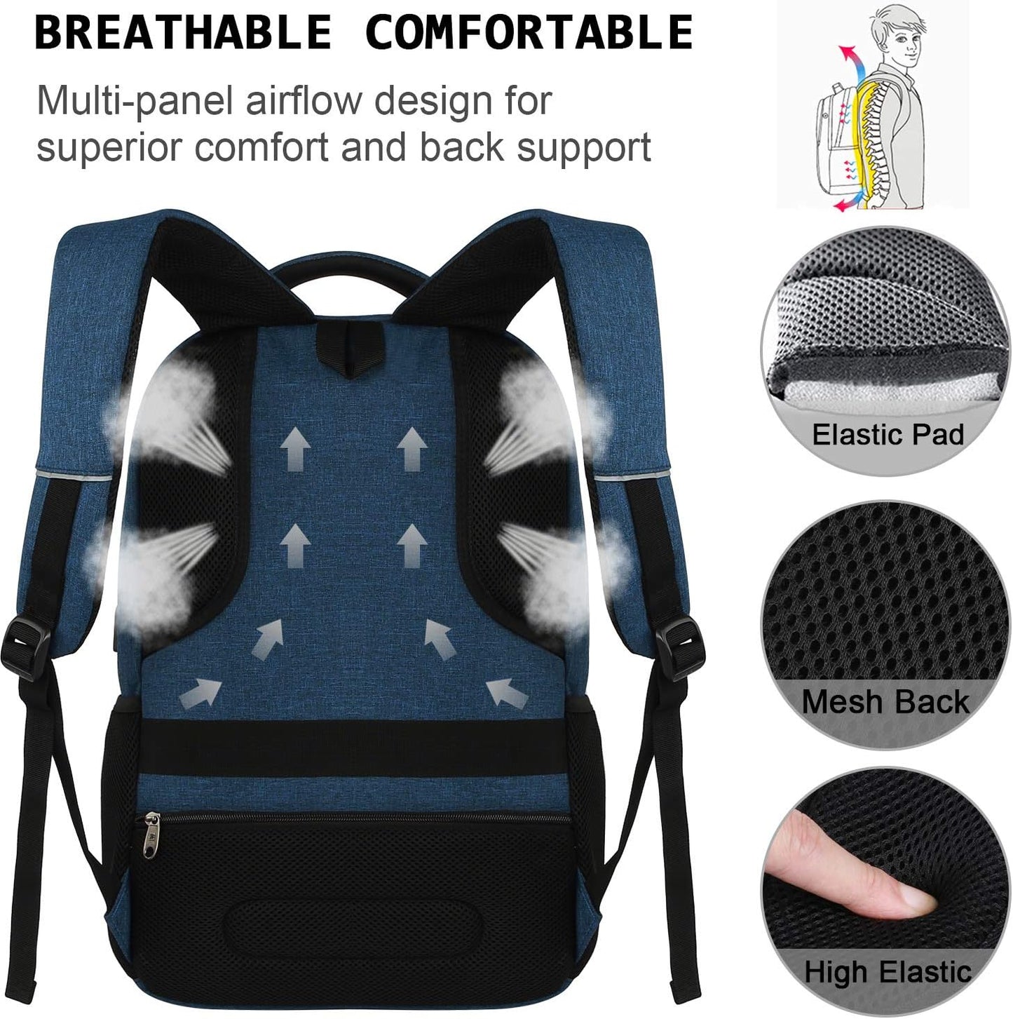 Sac à dos antivol pour ordinateur portable | Port USB | Imperméable