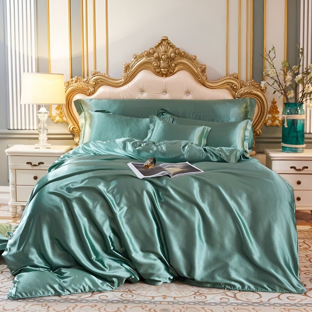 Vert / 220 × 240 cm / 86,6 × 94,5 pouces + 2 taies d'oreiller