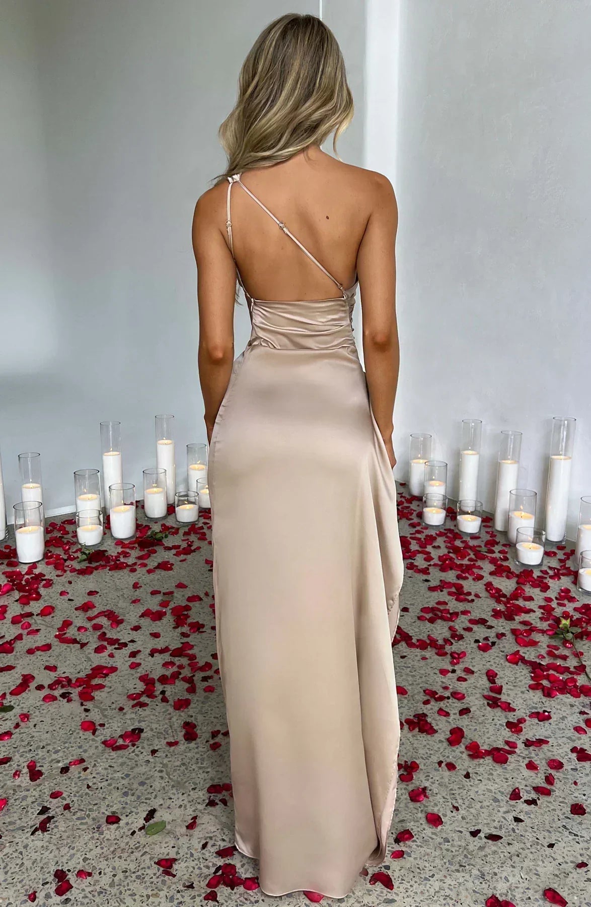 Jaida - Robe de soirée satinée élégante - Femme - Chic