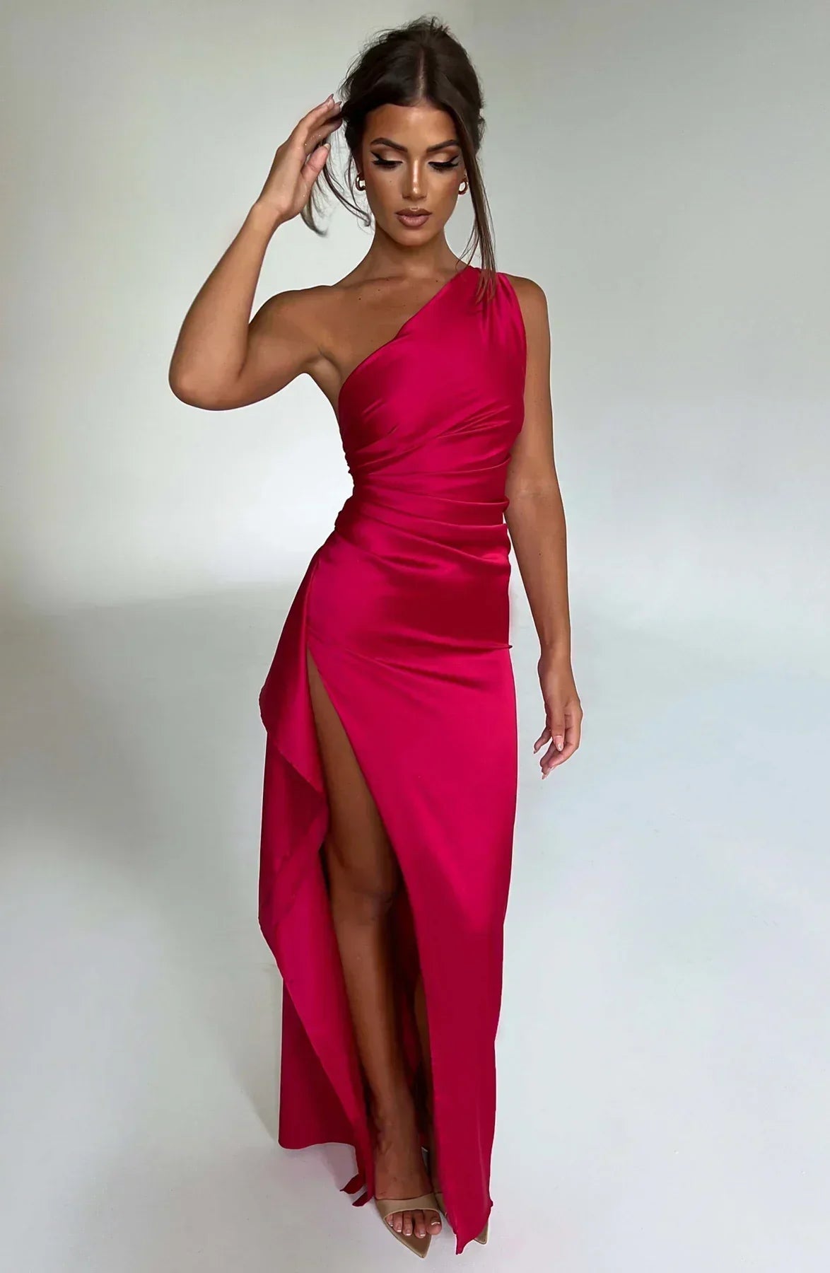 Jaida - Robe de soirée satinée élégante - Femme - Chic