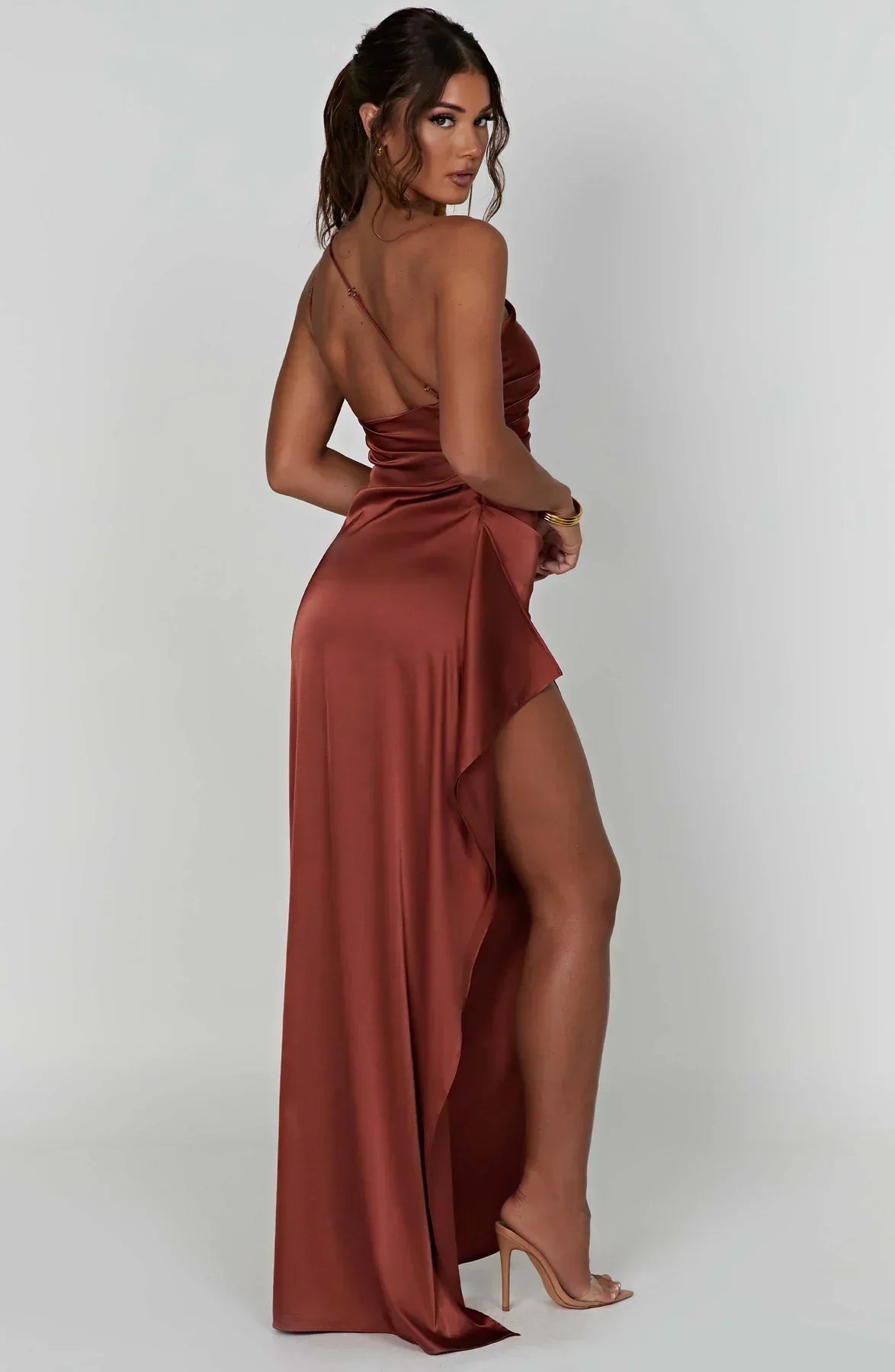Jaida - Robe de soirée satinée élégante - Femme - Chic