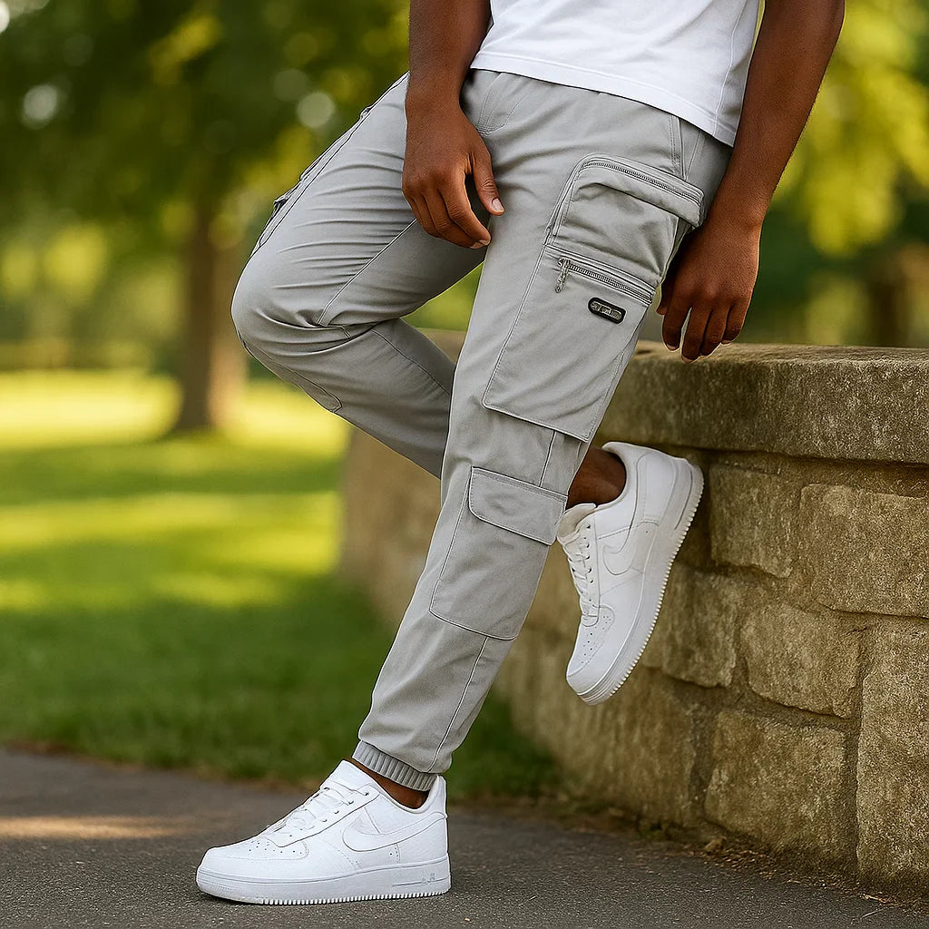 Pantalons Cargo pour Homme - Coupe Tapered - Utility à Multi-Poches - Casual Quotidien