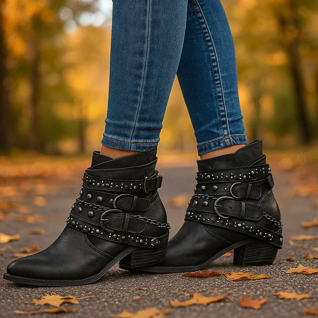 Bottes vintage femme à boucles - Style Intemporel et Confort