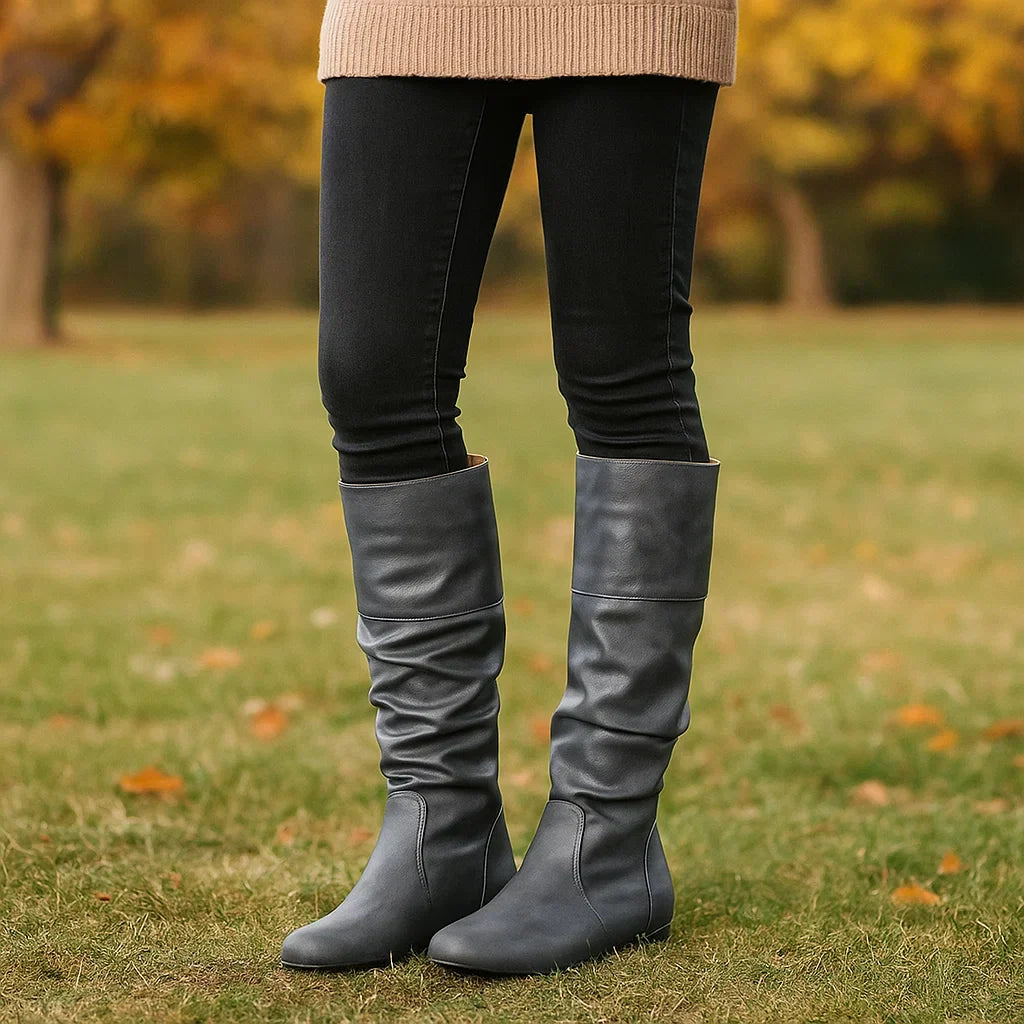 Bottes Femme – Talon Plat Confort & Élégance