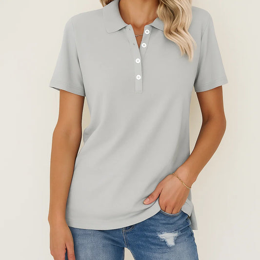 Polo femme coton premium manches courtes