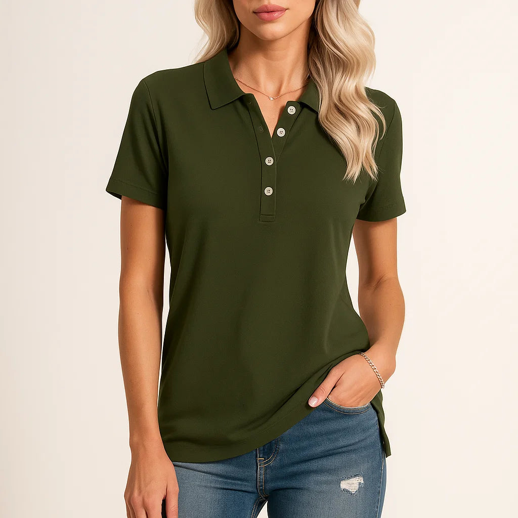 Polo femme coton premium manches courtes