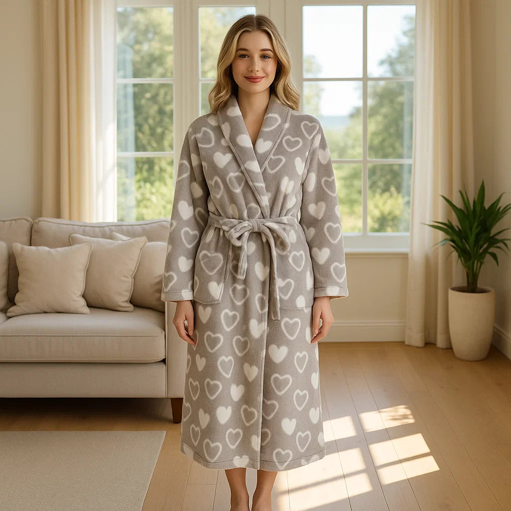 VelvEssence – Peignoir en Frotte de Luxe avec un Aspect Doux Bien-Être