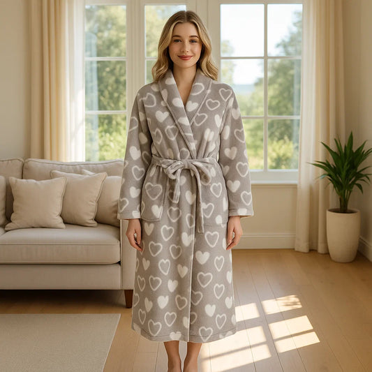 VelvEssence – Peignoir en Frotte de Luxe avec un Aspect Doux Bien-Être