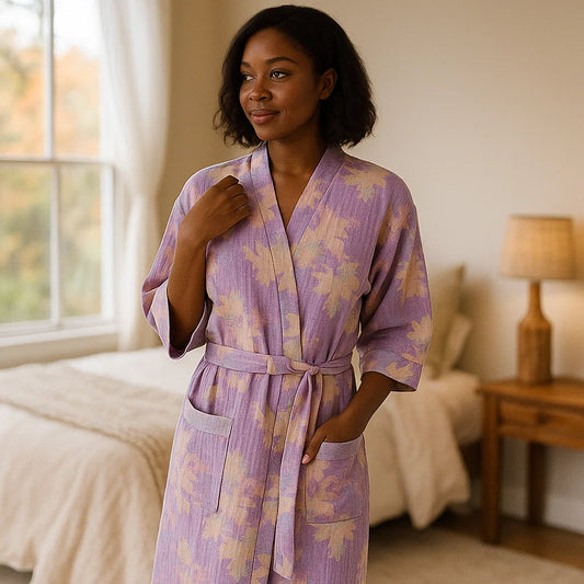 SereniLoom – Kimono Élégant en Coton Aéré pour un Maximum de Détente