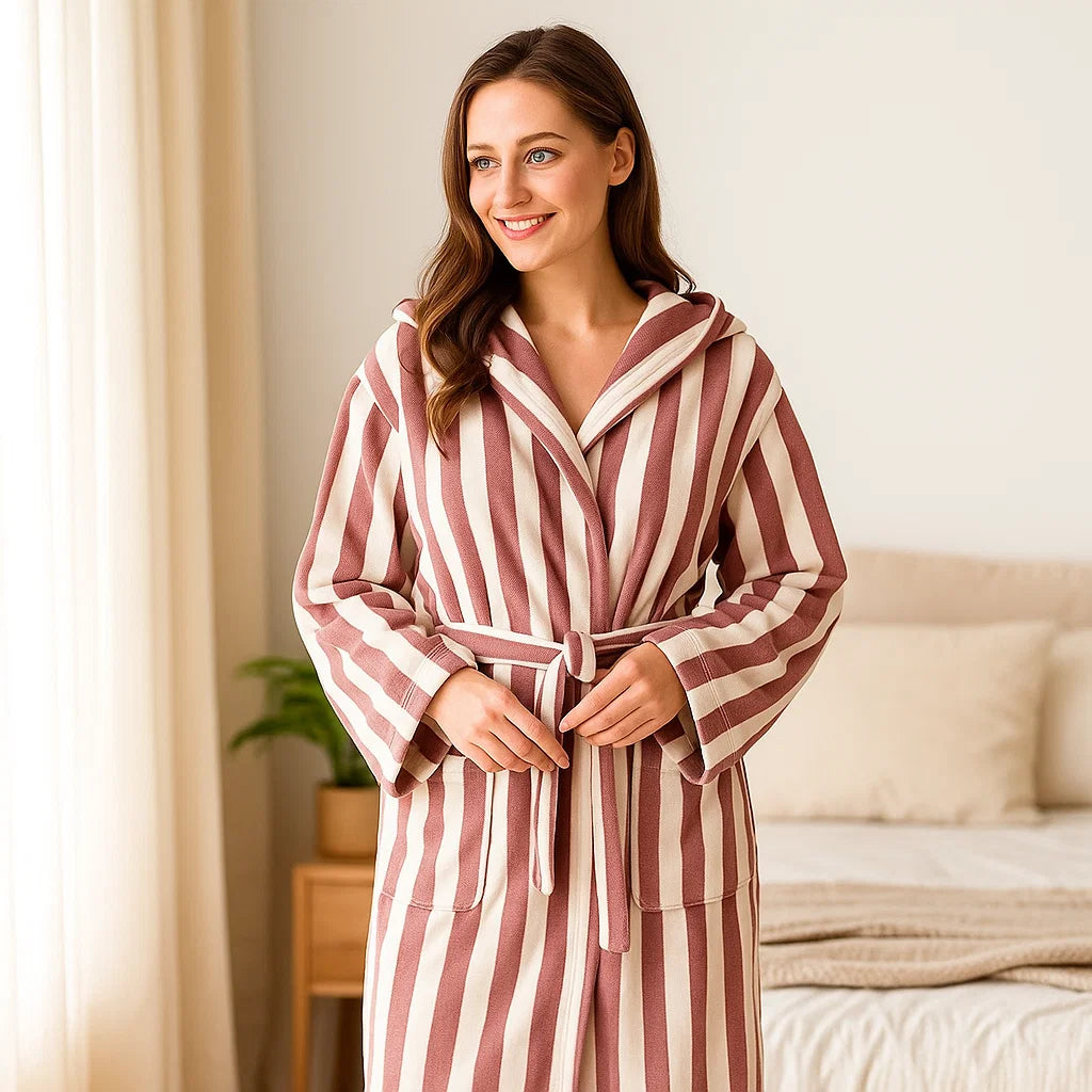 VeluLuxe – Peignoir en Soie de Style Hôtelier pour un Maximum de Détente