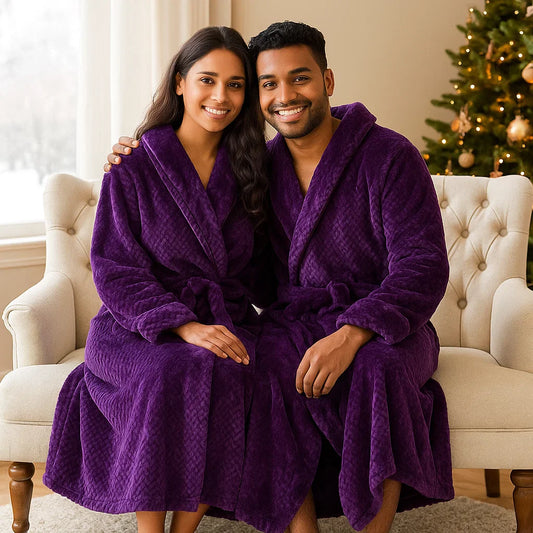 Velura Luxe – Peignoir en Fleece Élégant avec un Confort Optimal