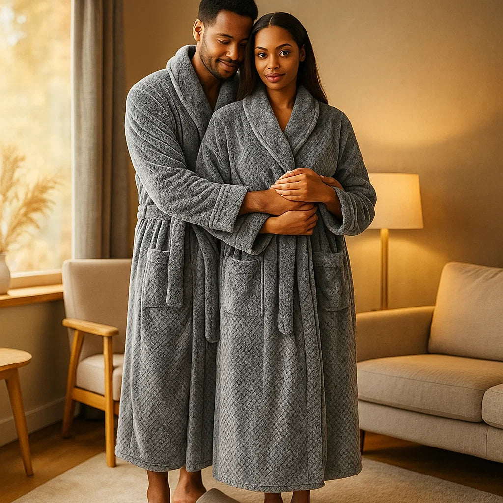 Velura Luxe – Peignoir en Fleece Élégant avec un Confort Optimal
