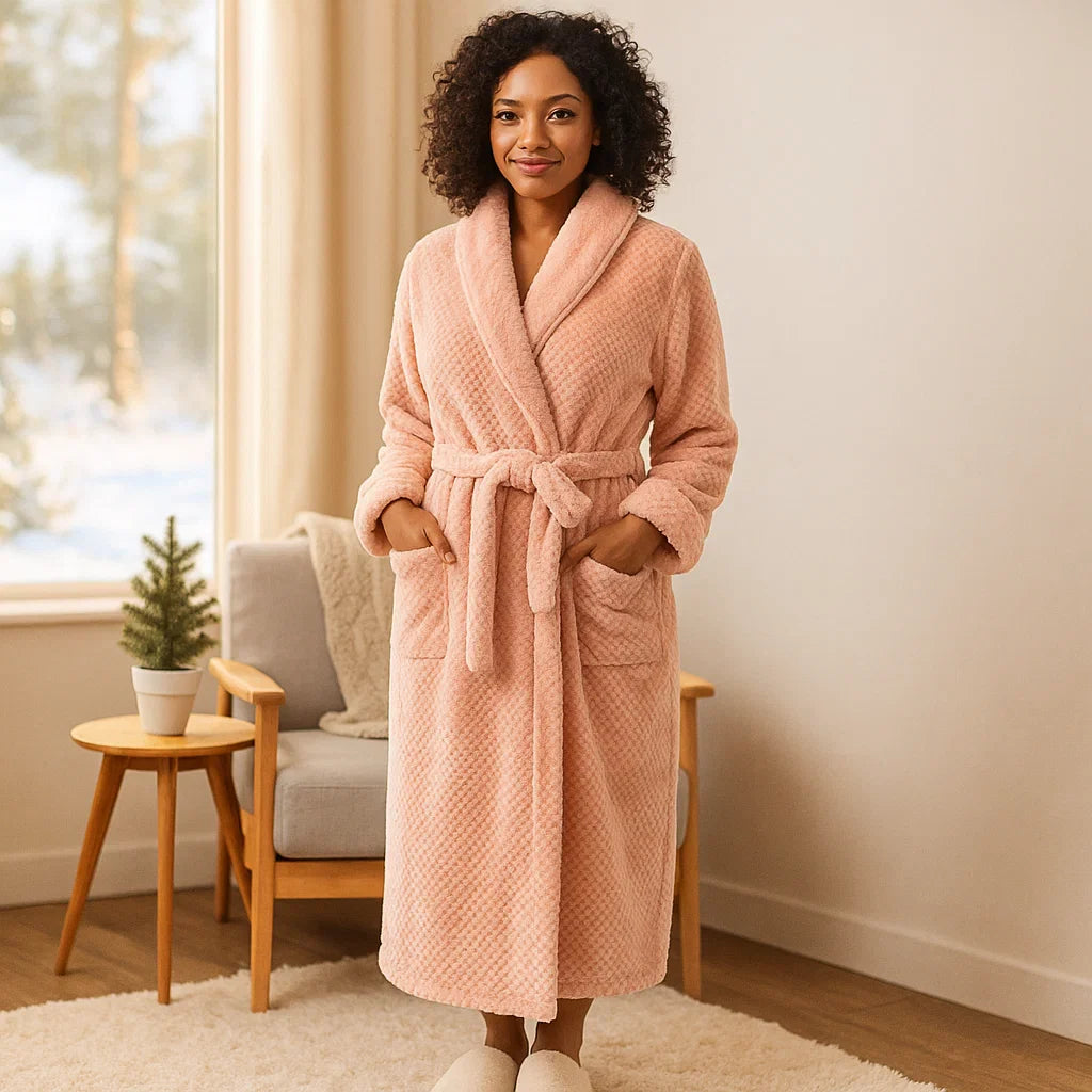Velura Luxe – Peignoir en Fleece Élégant avec un Confort Optimal