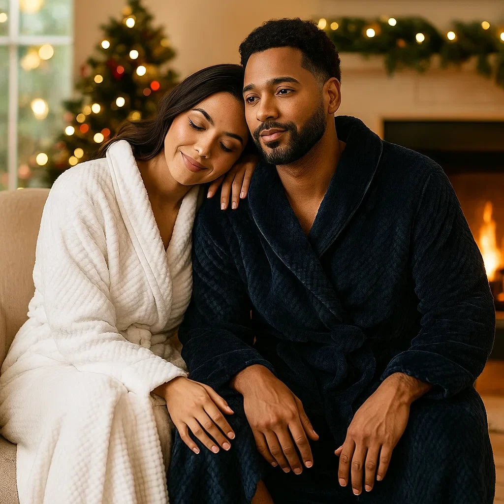 Velura Luxe – Peignoir en Fleece Élégant avec un Confort Optimal