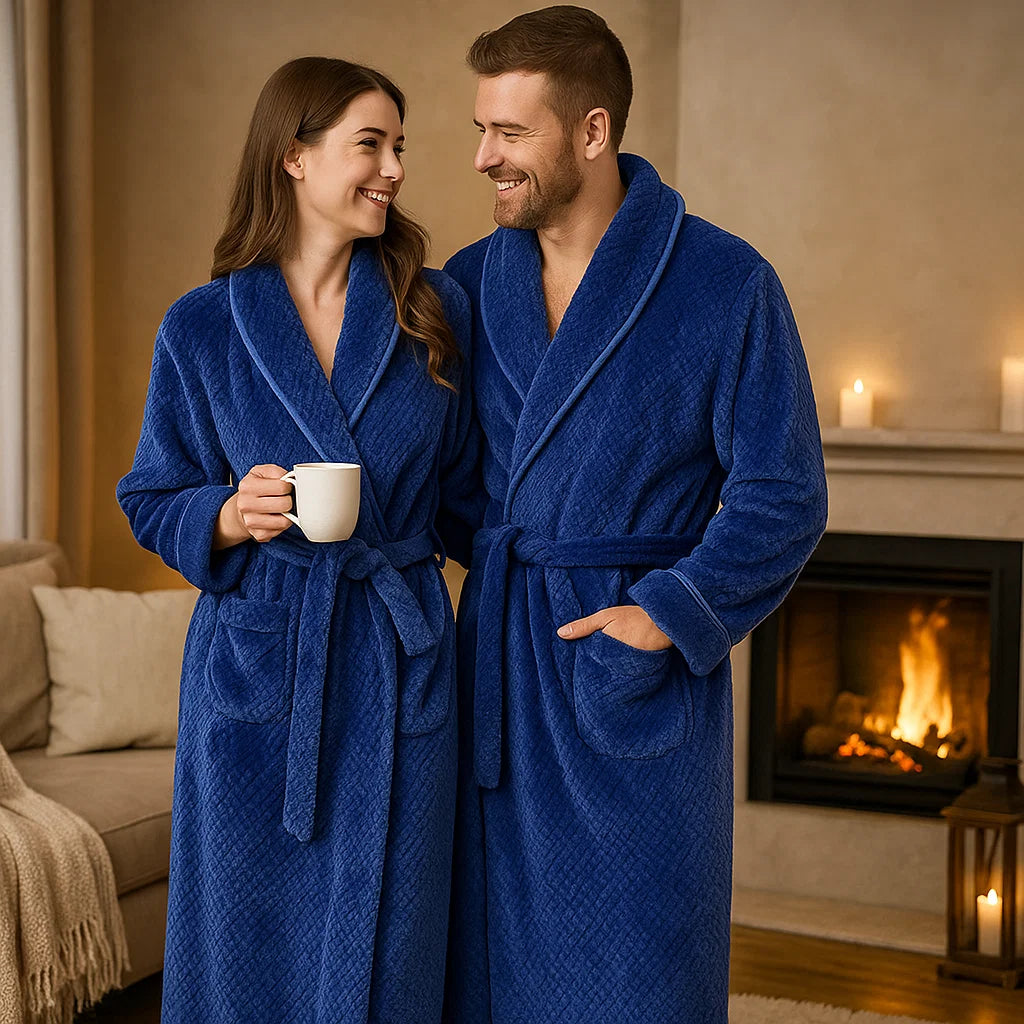 Velura Luxe – Peignoir en Fleece Élégant avec un Confort Optimal