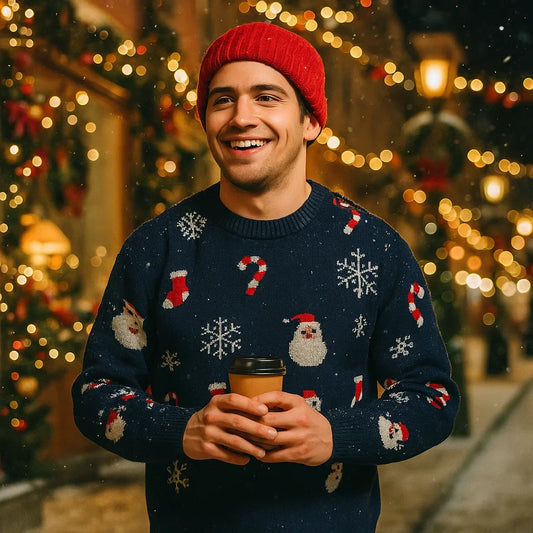 Pull de Noël Femme – Motifs Festifs – Confort Douillet
