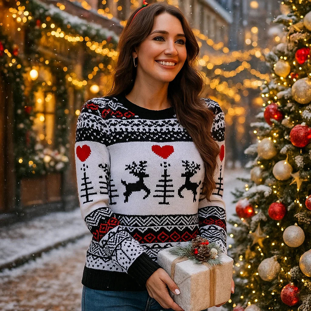 Pull de Noël Roosmarie – Col Rond – Confort et Style