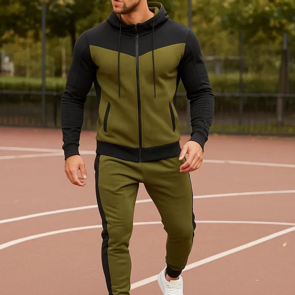 Homme Tendance Dres ProMotion - סט ספורט - סווטשירט עם קפוצ'ון ומכנסיים