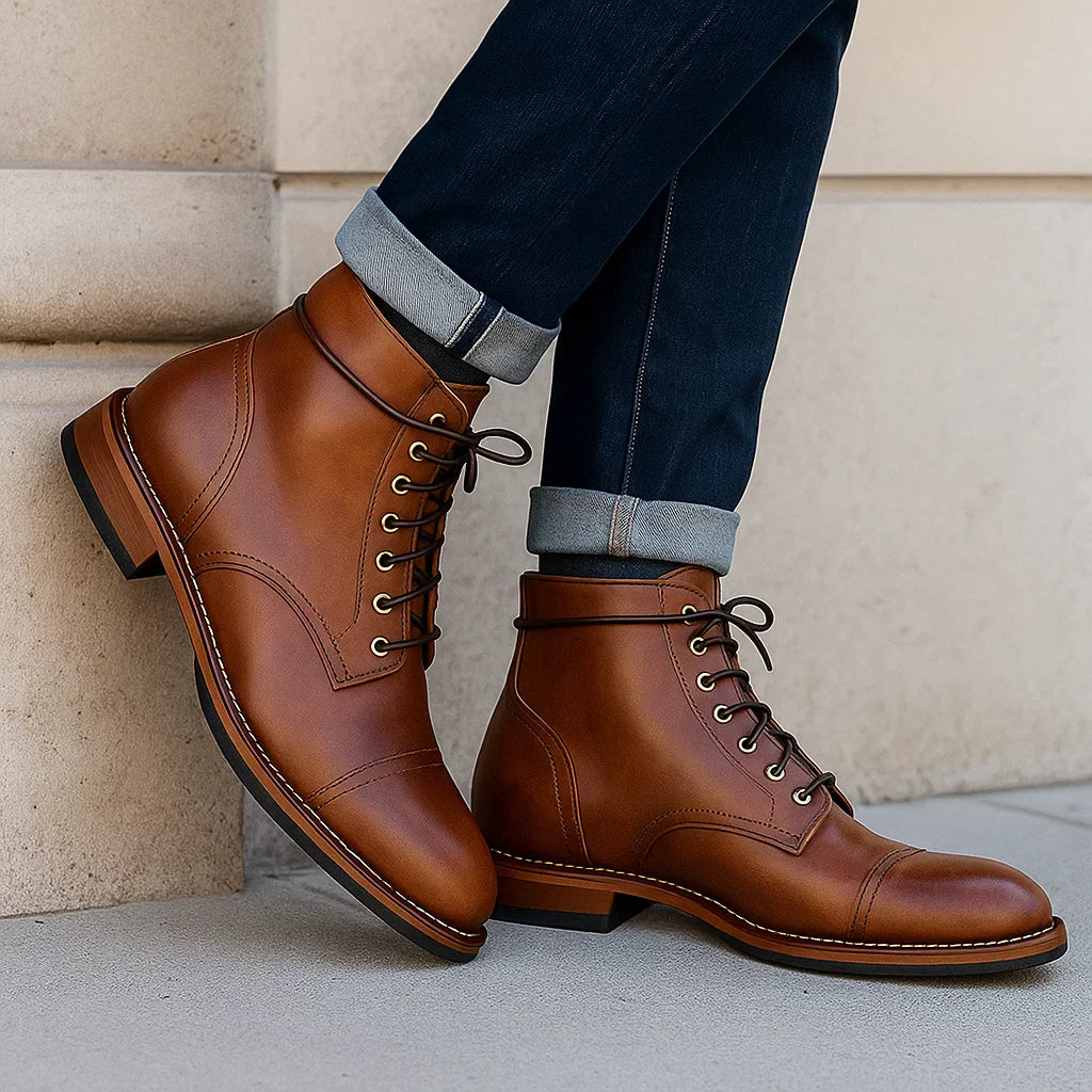 Maxi – Elegante vegane Lederstiefel für Herren