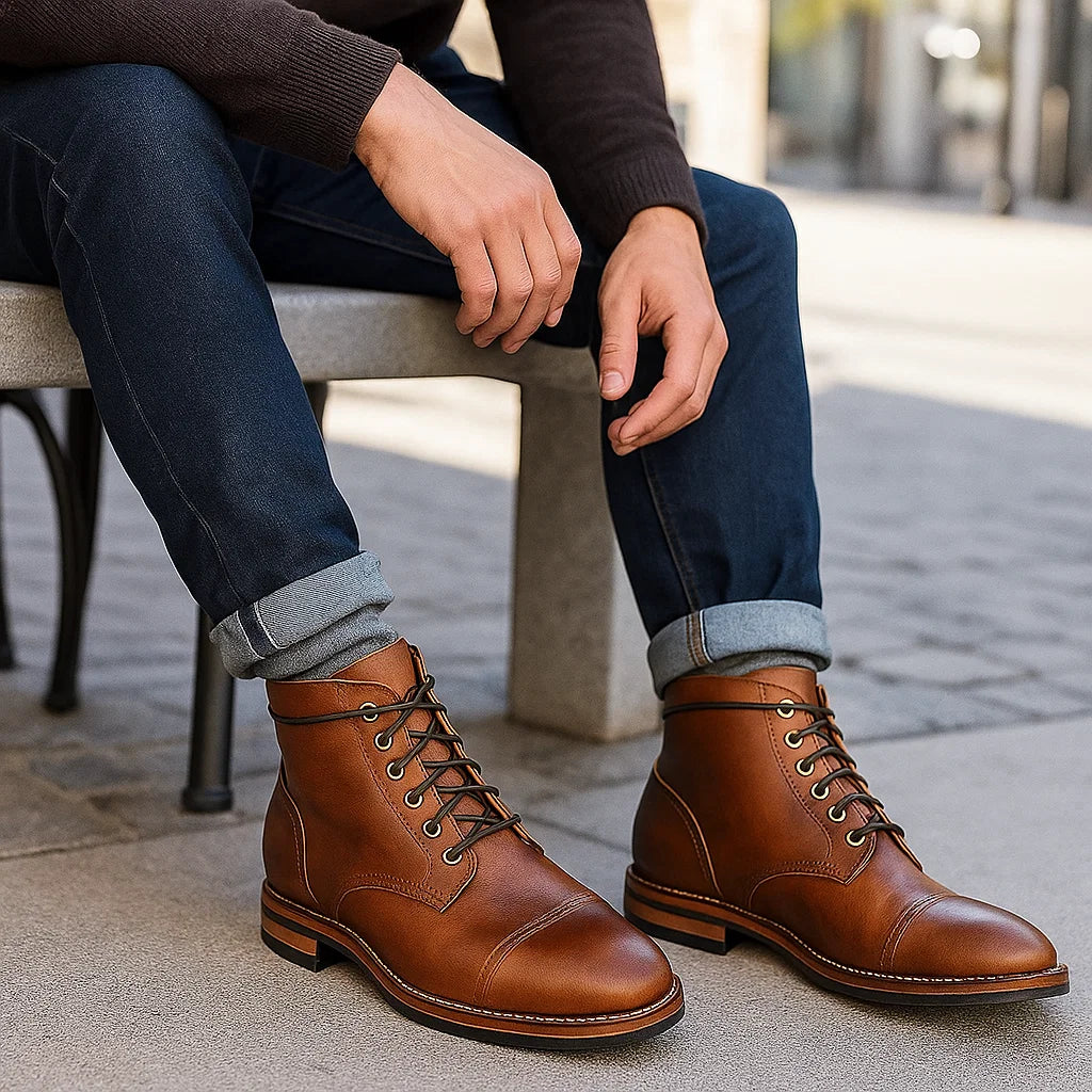 Maxi – Elegante vegane Lederstiefel für Herren
