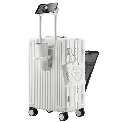 Valise de cabine rigide | Poche frontale, serrure TSA, port USB