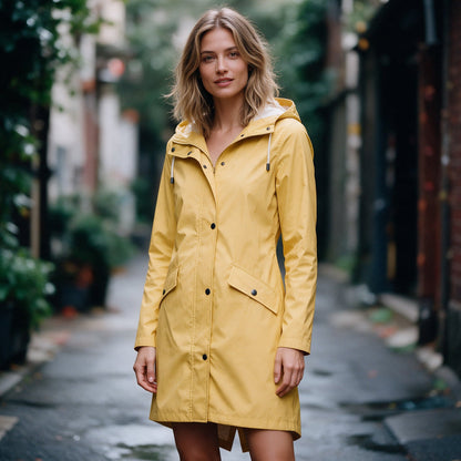 Neela | Femme Coupe-Vent Mi-Long Zippé
