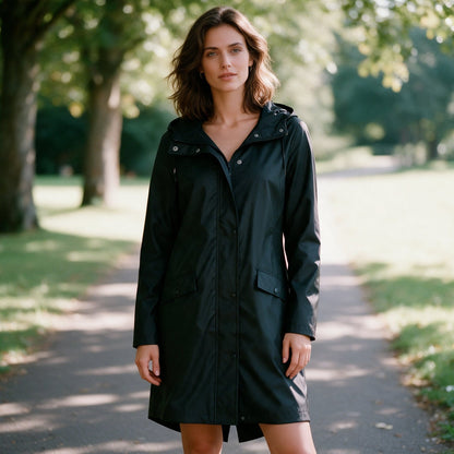 Neela | Femme Coupe-Vent Mi-Long Zippé