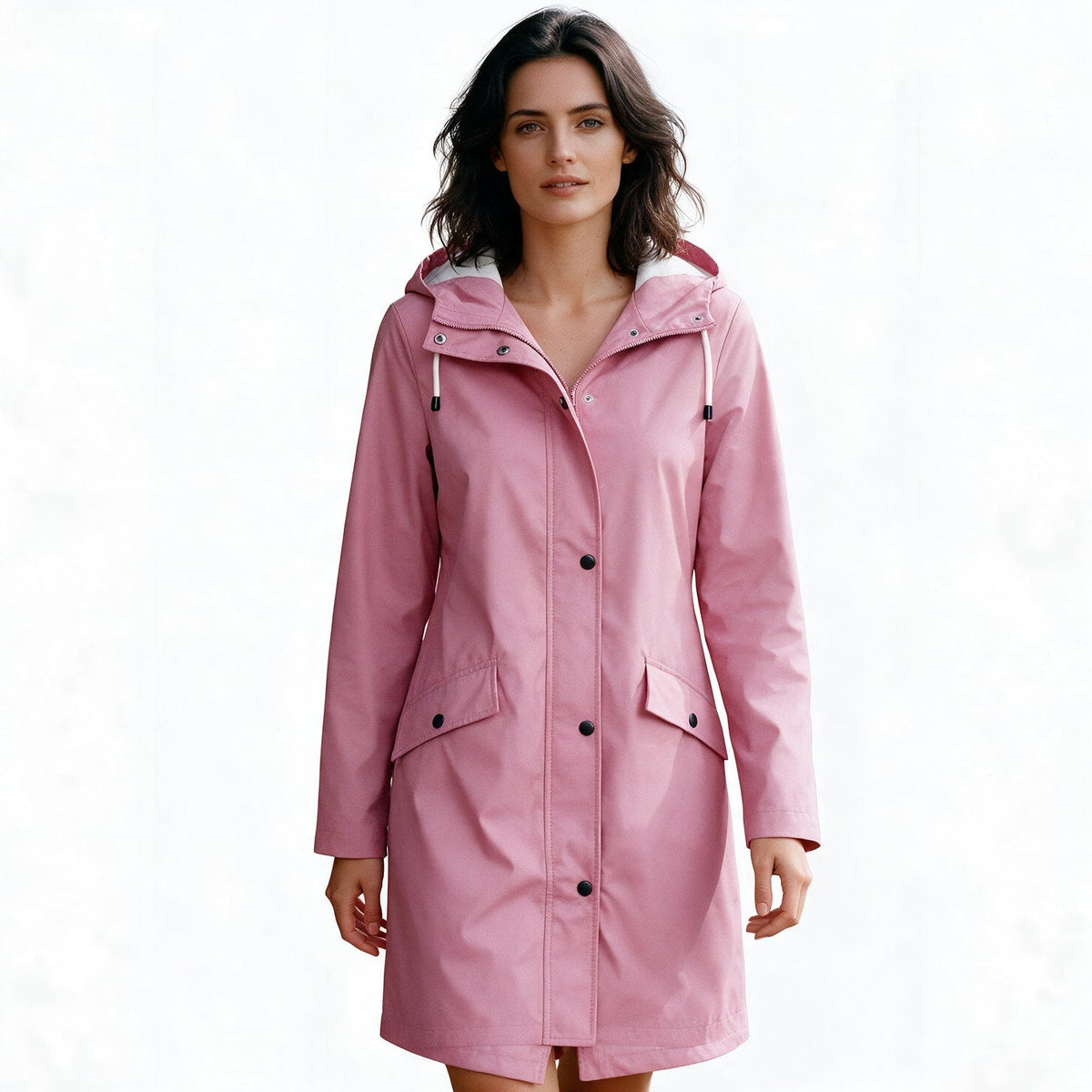 Neela | Femme Coupe-Vent Mi-Long Zippé