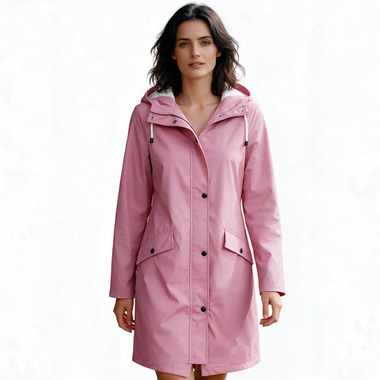 Neela | Femme Coupe-Vent Mi-Long Zippé