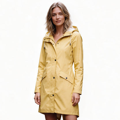 Neela | Femme Coupe-Vent Mi-Long Zippé