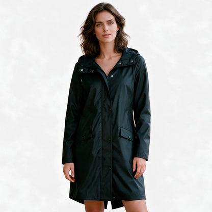 Neela | Femme Coupe-Vent Mi-Long Zippé