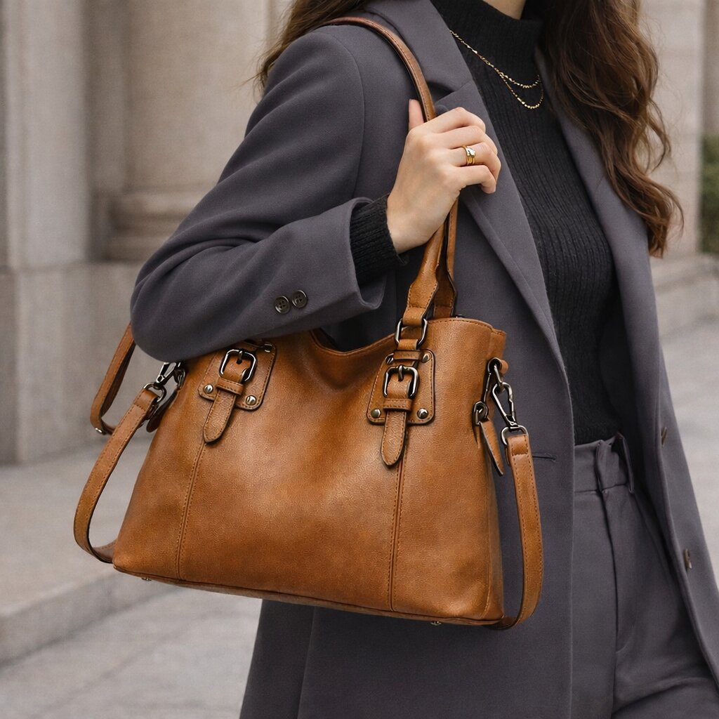 Sac à main femme | Cuir synthétique, bandoulière ajustable