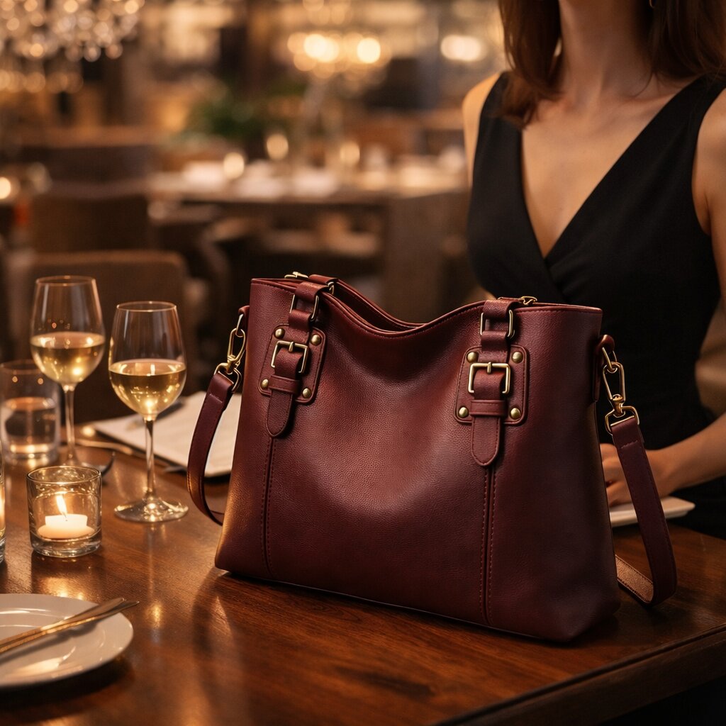 Sac à main femme | Cuir synthétique, bandoulière ajustable