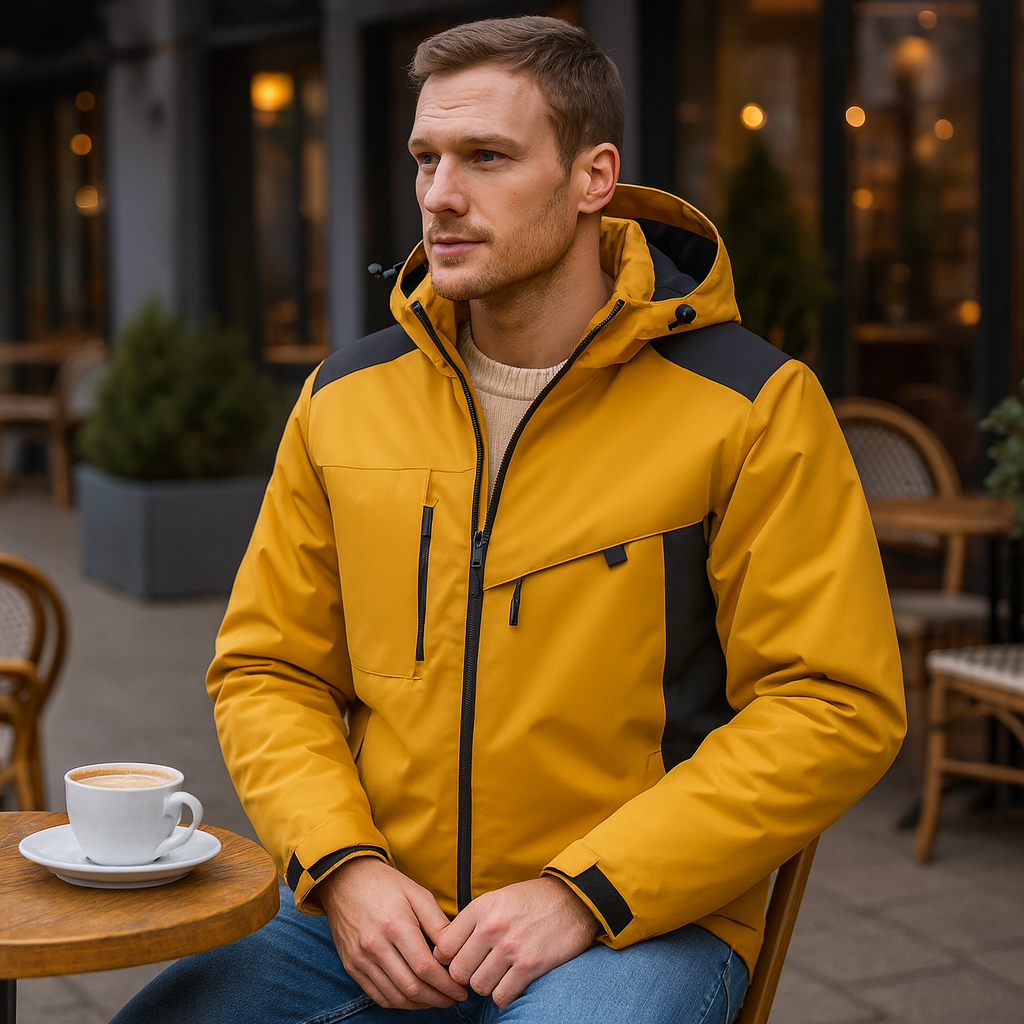 Veste de ski pour homme d'hiver avec capuche et coupe ample