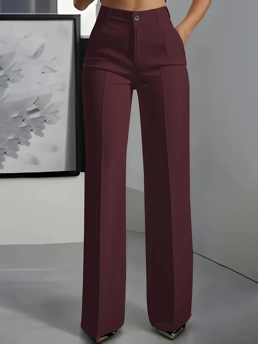 Pantalon Taille Haute | Stretch Confortable, Coupe Élégante