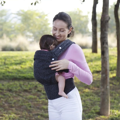 Porte-bébé ergonomique en coton ajustable, positions multiples mains libres